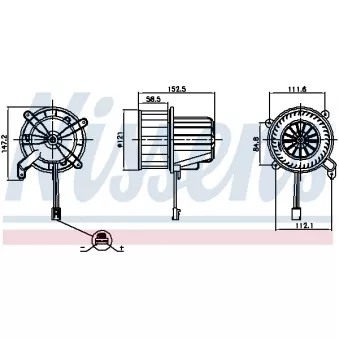 Pulseur d'air habitacle NISSENS 87621
