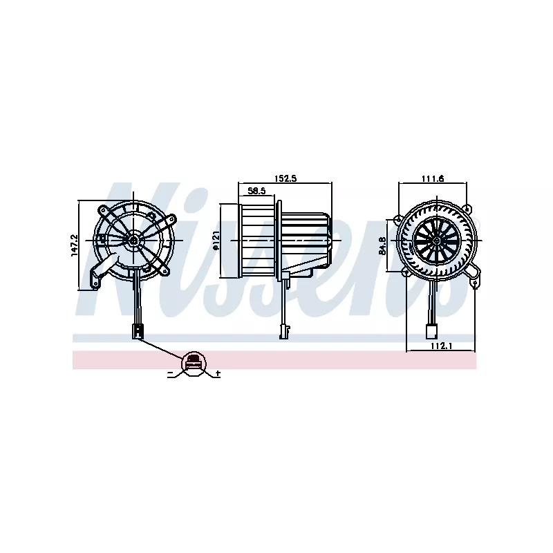 Pulseur d'air habitacle NISSENS 87621