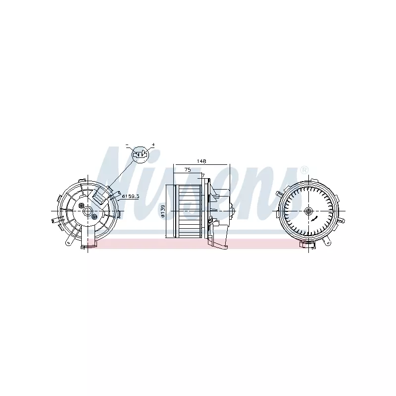 Pulseur d'air habitacle NISSENS 87622