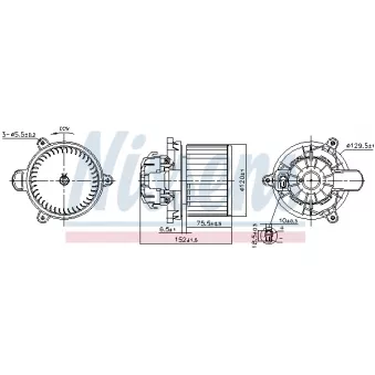 Pulseur d'air habitacle NISSENS 87625