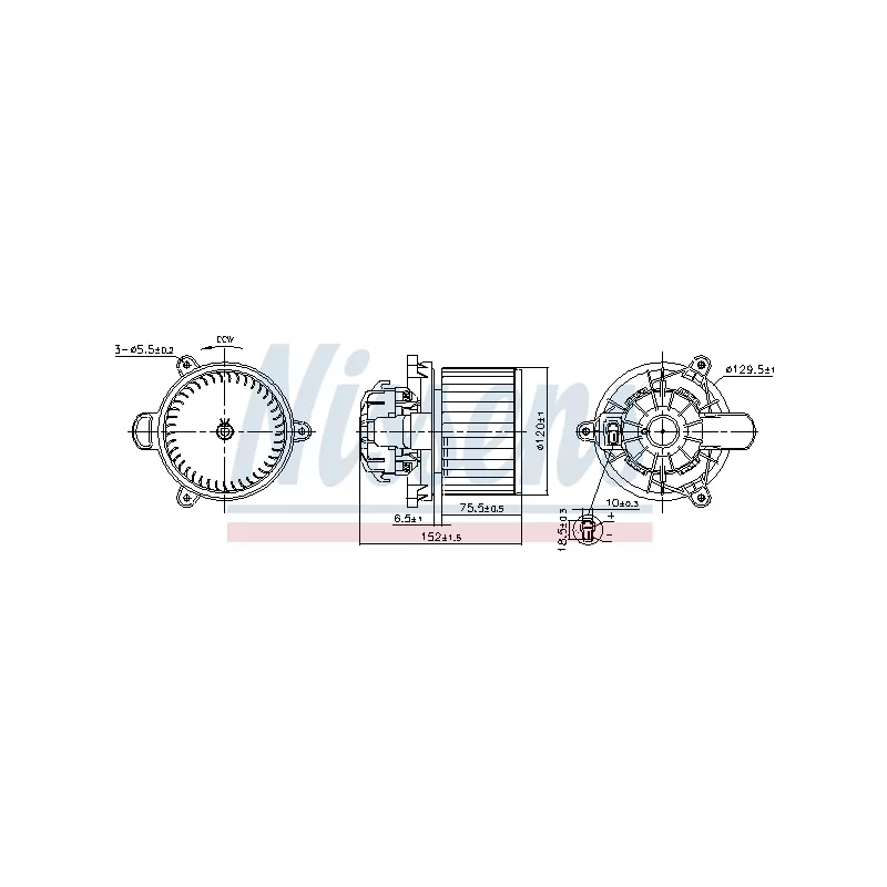 Pulseur d'air habitacle NISSENS 87625
