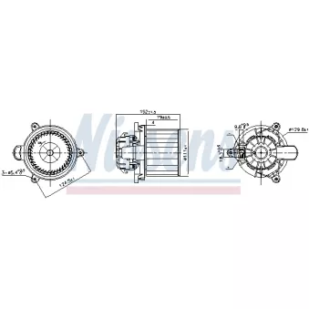 Pulseur d'air habitacle NISSENS 87626