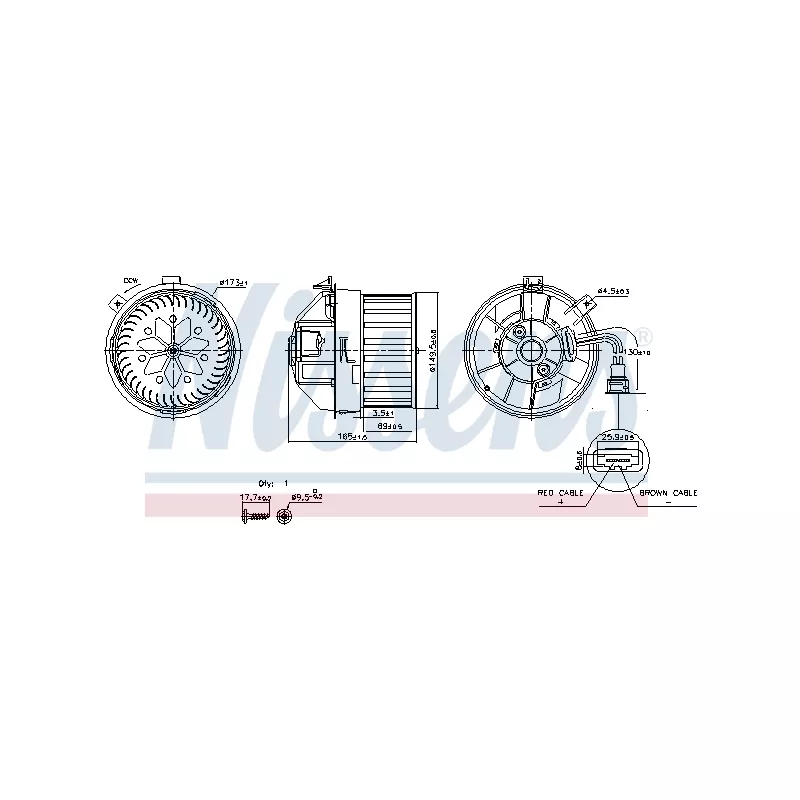 Pulseur d'air habitacle NISSENS 87628