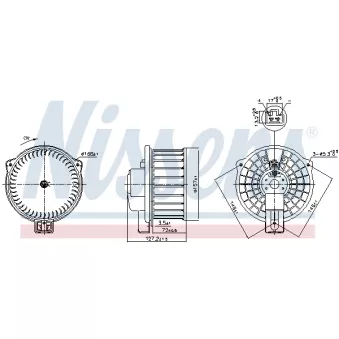 Pulseur d'air habitacle NISSENS 87631