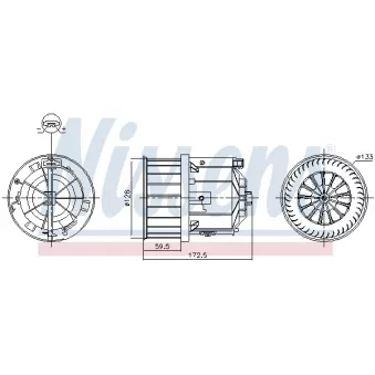 Pulseur d'air habitacle NISSENS 87632