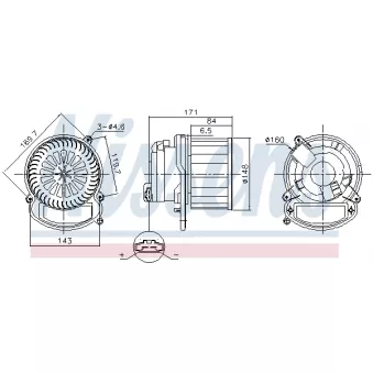 Pulseur d'air habitacle NISSENS 87635