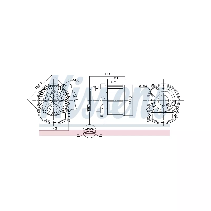Pulseur d'air habitacle NISSENS 87635