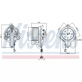 Pulseur d'air habitacle NISSENS 87648
