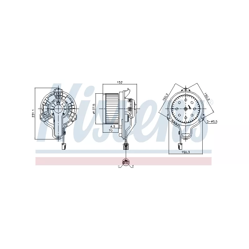 Pulseur d'air habitacle NISSENS 87648