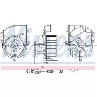 Pulseur d'air habitacle NISSENS 87651