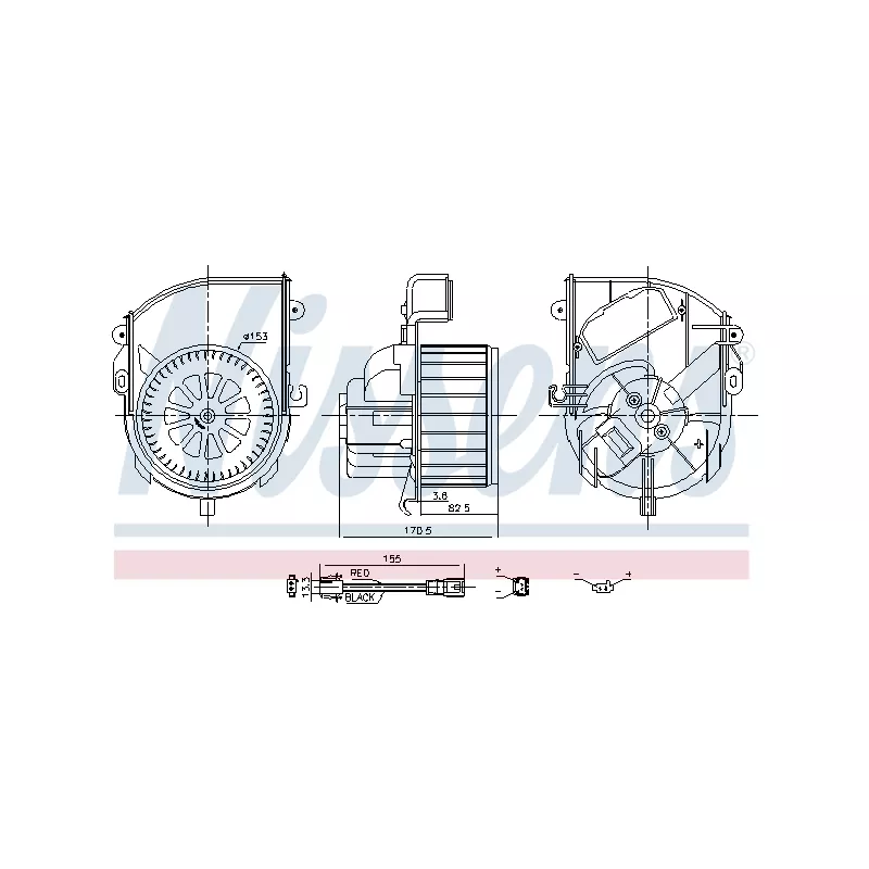 Pulseur d'air habitacle NISSENS 87651