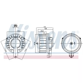 Pulseur d'air habitacle NISSENS 87670