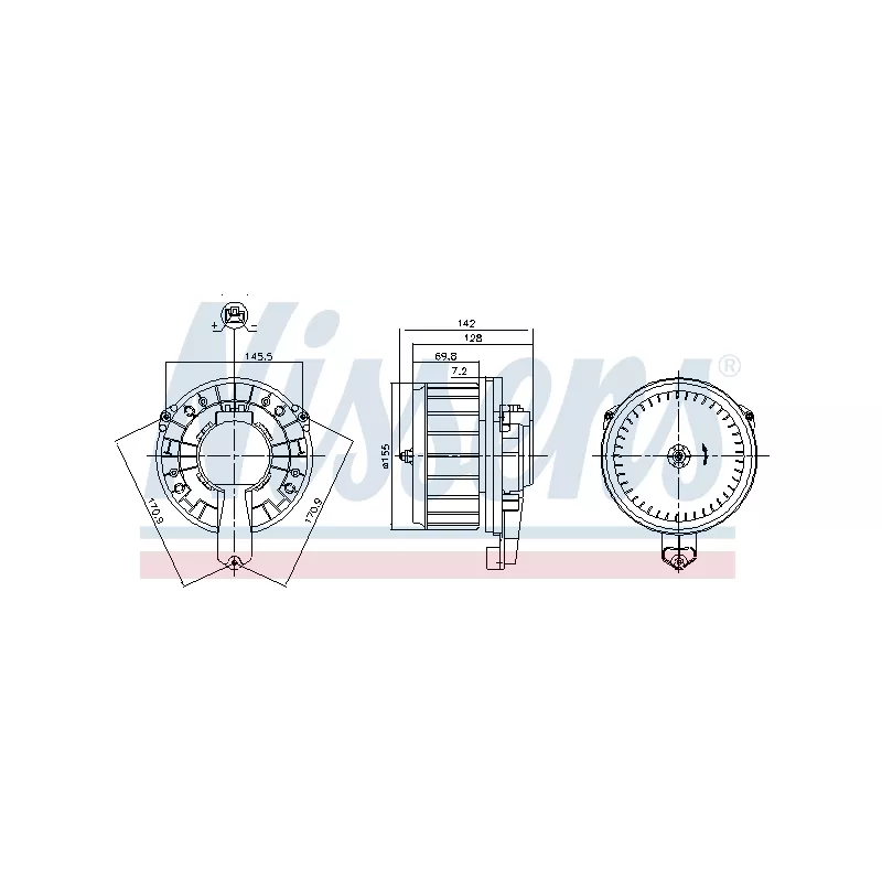 Pulseur d'air habitacle NISSENS 87670
