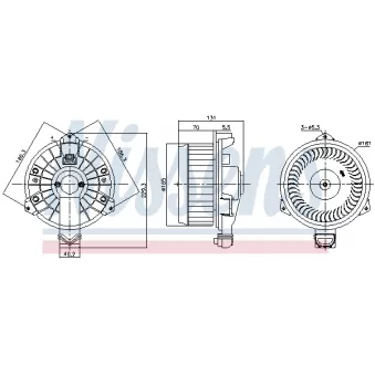 Pulseur d'air habitacle NISSENS 87739