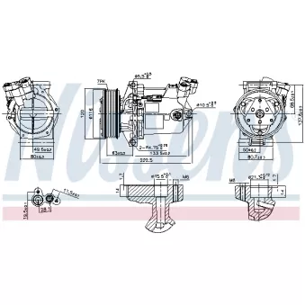 Compresseur, climatisation NISSENS 890042