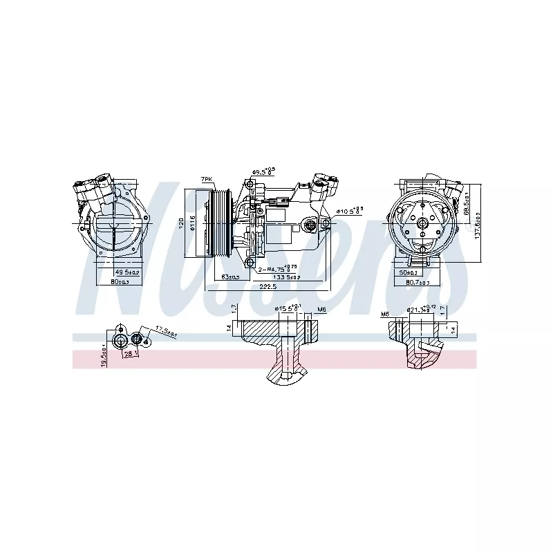 Compresseur, climatisation NISSENS 890042