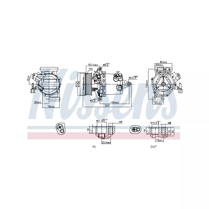 Compresseur, climatisation NISSENS 890053