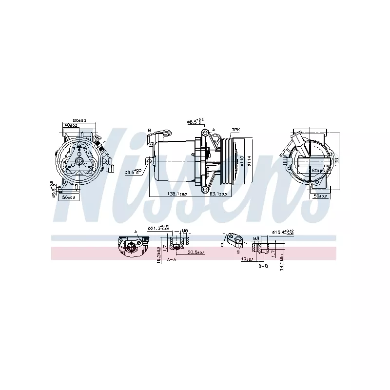 Compresseur, climatisation NISSENS 890172