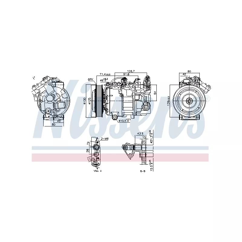 Compresseur, climatisation NISSENS 890763