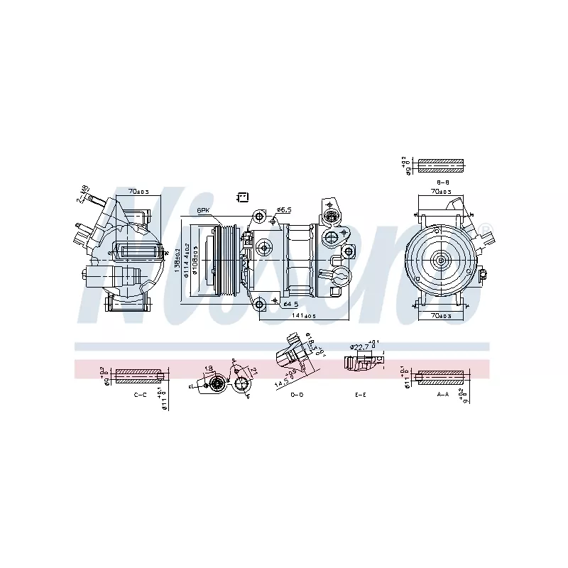 Compresseur, climatisation NISSENS 890786