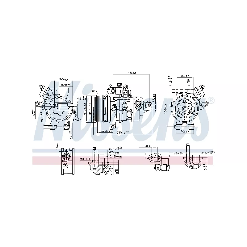 Compresseur, climatisation NISSENS 890787