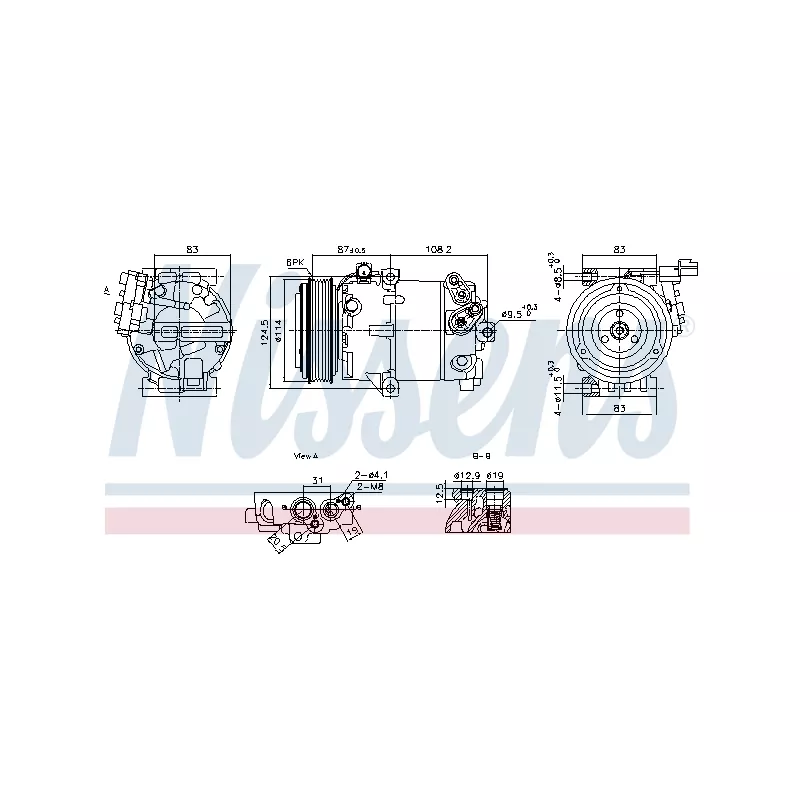 Compresseur, climatisation NISSENS 890897