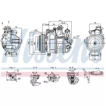 Compresseur, climatisation NISSENS 890919