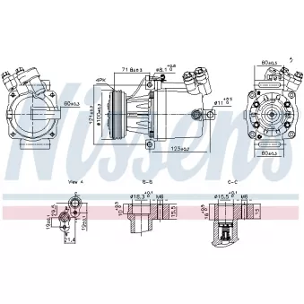 Compresseur, climatisation NISSENS 890950