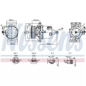 Compresseur, climatisation NISSENS 890980