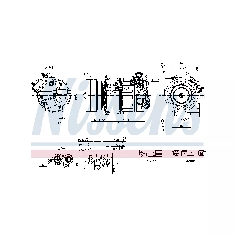 Compresseur, climatisation NISSENS 891004