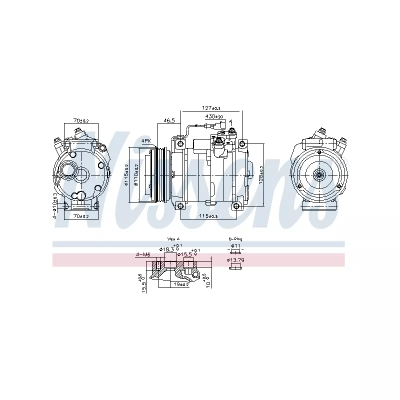 Compresseur, climatisation NISSENS 891005