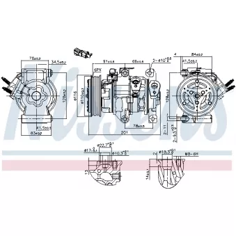 Compresseur, climatisation NISSENS 891007