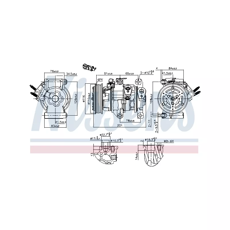 Compresseur, climatisation NISSENS 891007
