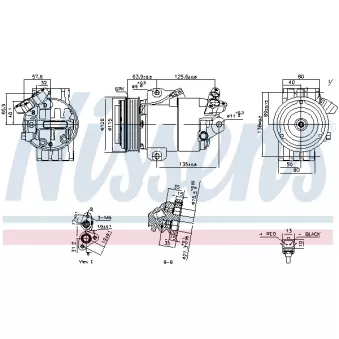 Compresseur, climatisation NISSENS 891012