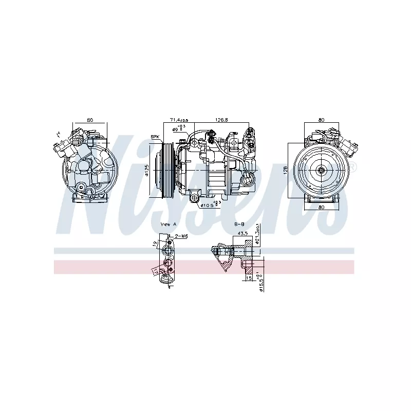 Compresseur, climatisation NISSENS 891043
