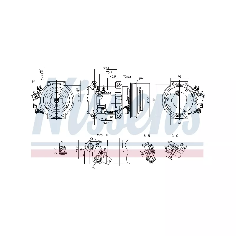 Compresseur, climatisation NISSENS 891052