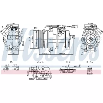 Compresseur, climatisation NISSENS 891060