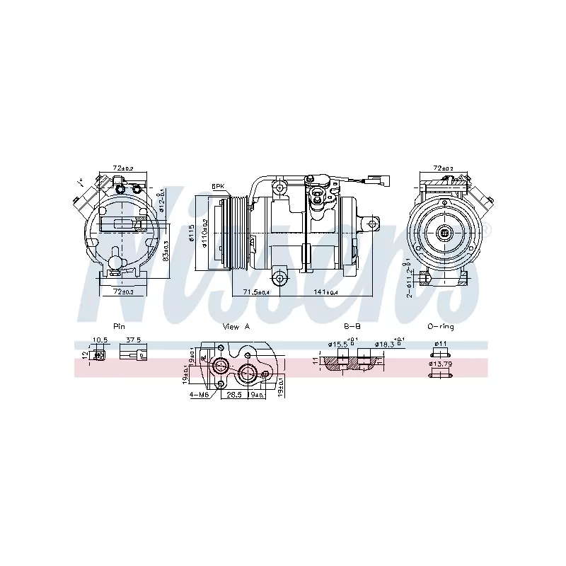 Compresseur, climatisation NISSENS 891060