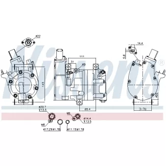 Compresseur, climatisation NISSENS 891066