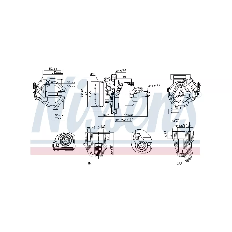 Compresseur, climatisation NISSENS 891074