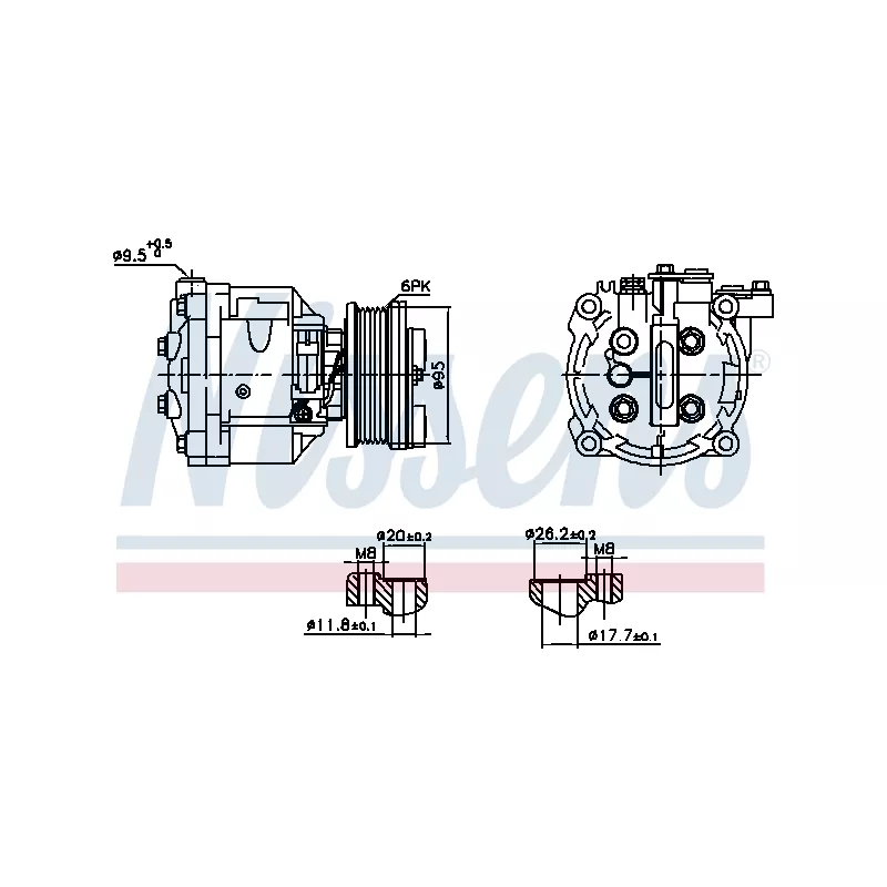 Compresseur, climatisation NISSENS 891078