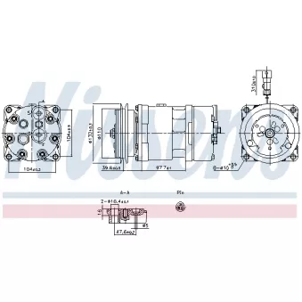 Compresseur, climatisation NISSENS 891098