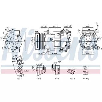 Compresseur, climatisation NISSENS 891109
