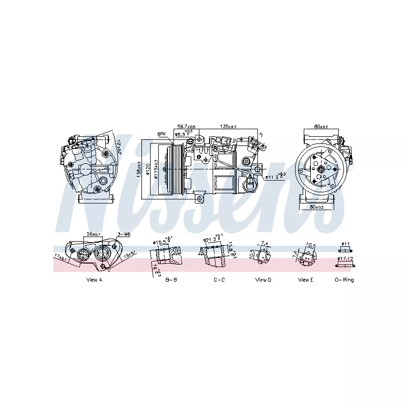 Compresseur, climatisation NISSENS 891141