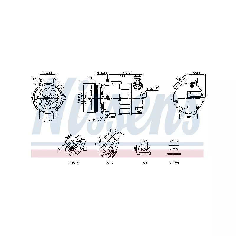 Compresseur, climatisation NISSENS 891152