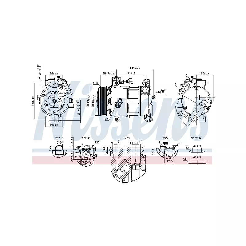Compresseur, climatisation NISSENS 891186