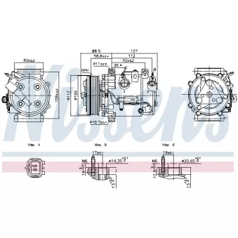 Compresseur, climatisation NISSENS 891201