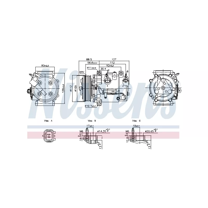 Compresseur, climatisation NISSENS 891201
