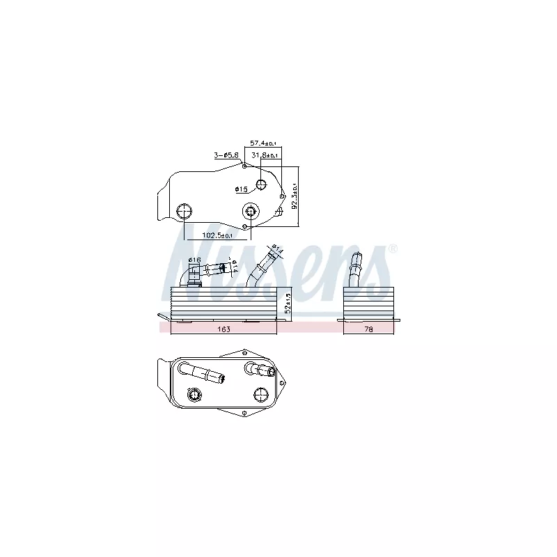 Radiateur d'huile de boîte automatique NISSENS 91353