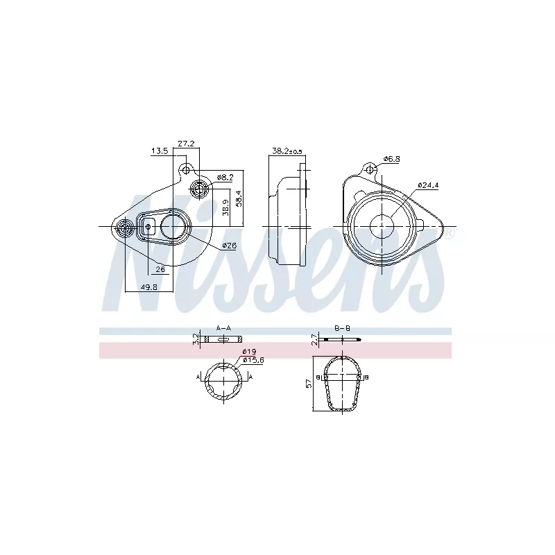 Radiateur d'huile NISSENS 91362